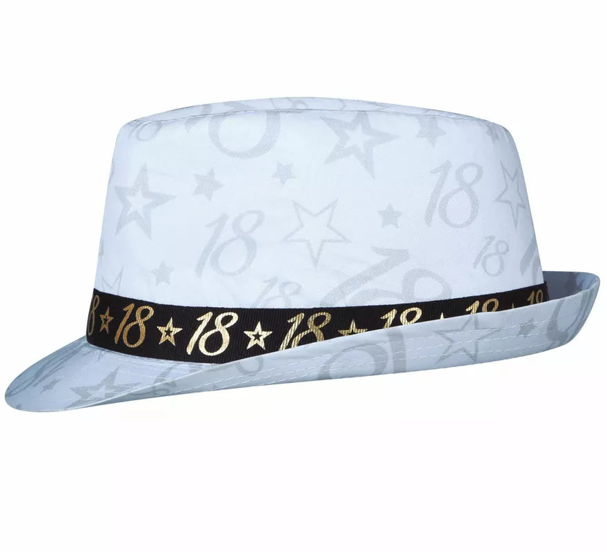 Translation missing: it.Gorro Gángster Blanco 18 Años Cumpleaños y Aniversarios