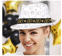 Cappellino bianco da gangster 50 anni