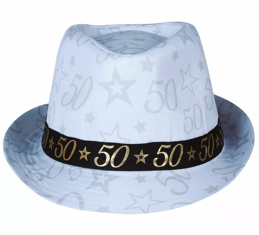 Translation missing: it.Gorro Gángster Blanco 50 Años Cumpleaños y Aniversarios