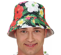 Cappello hawaiano con fiori tropicali per adulti