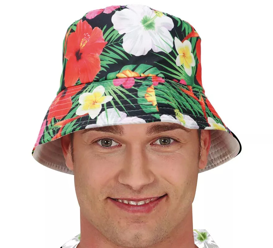 Translation missing: it.Gorro Hawaiano Flores Tropical adulto