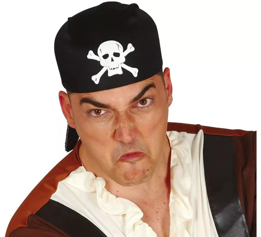 Translation missing: it.Gorro o Bandana de Pirata negro de tela