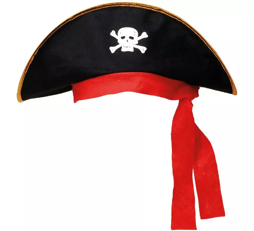 Translation missing: it.Gorro o Sombrero de Pirata negro con Calavera