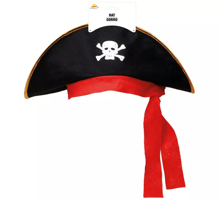 Translation missing: it.Gorro o Sombrero de Pirata negro con Calavera