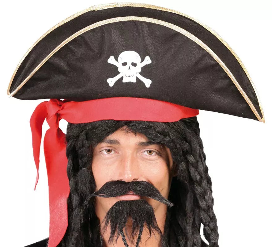 Translation missing: it.Gorro o Sombrero de Pirata negro con Calavera