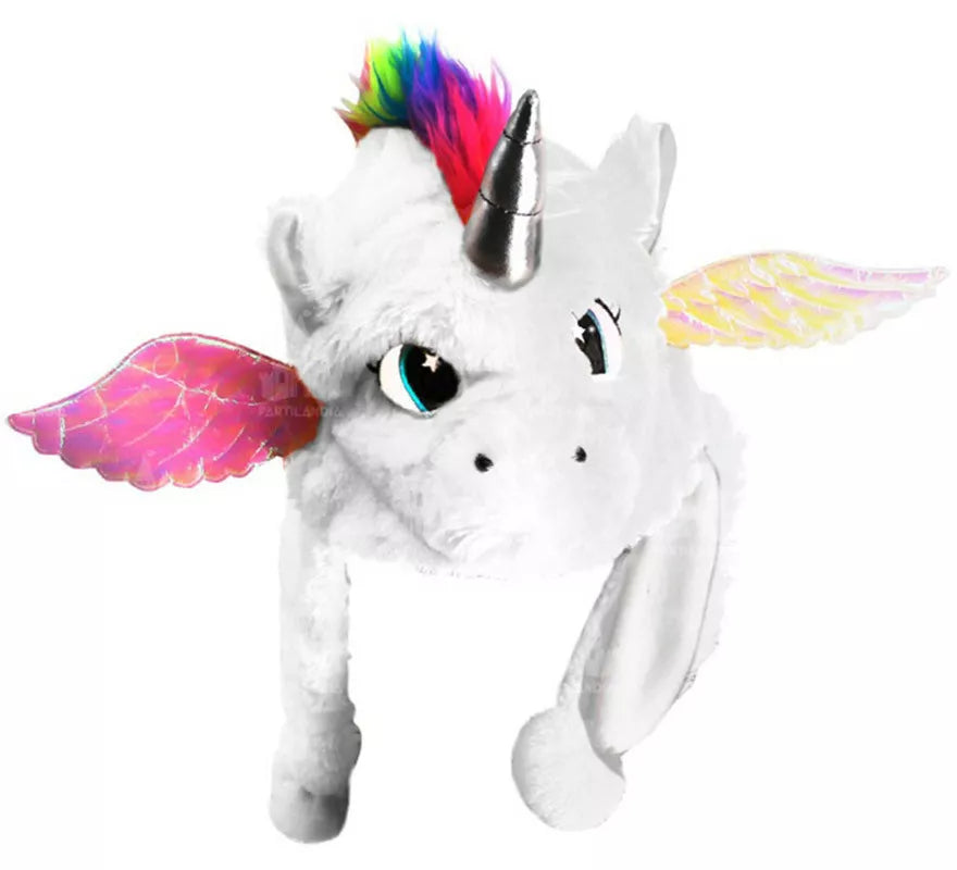 Translation missing: es.Gorro Peluche de Unicornio Blanco