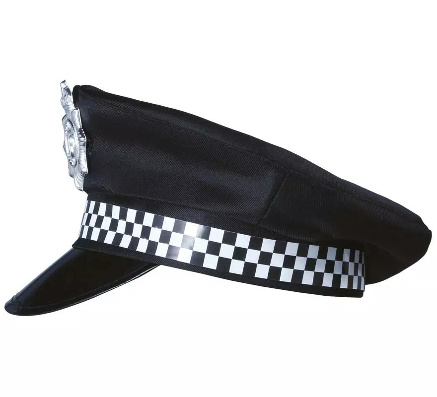 Translation missing: es.Gorro Policía con placa plateada