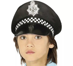 Gorro Policía con placa plateada