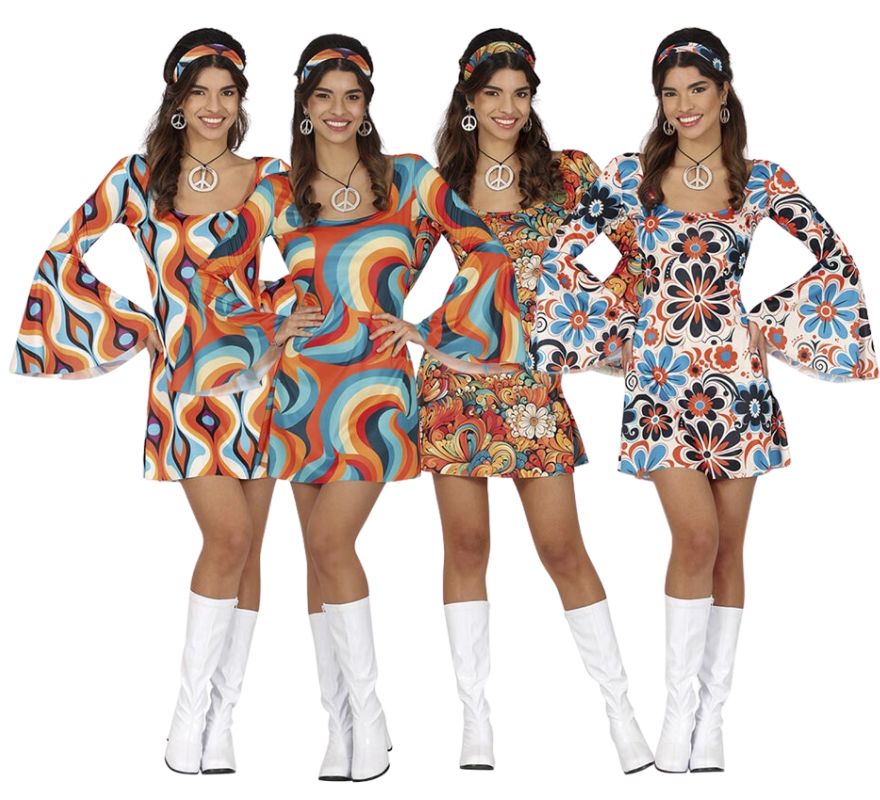 Gruppo con vestiti hippie