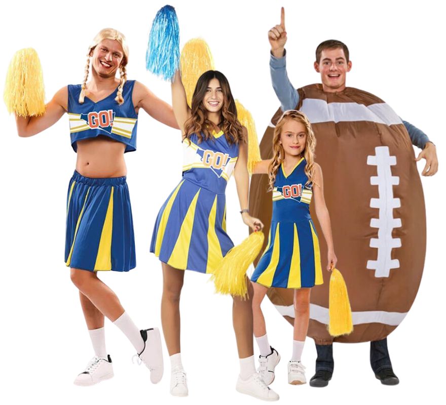 Gruppo di cheerleader della palla da rugby