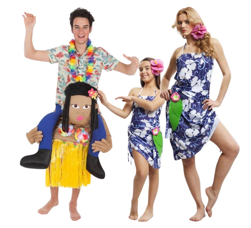 Gruppo di divertenti hawaiani