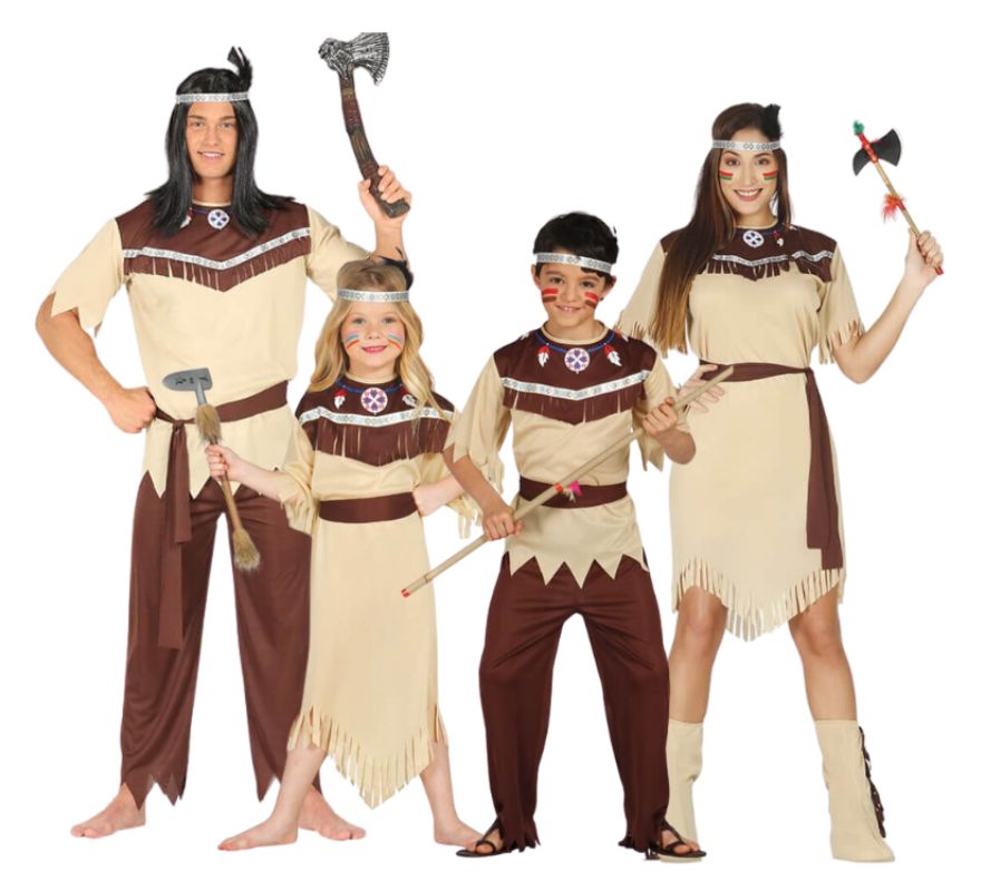 Gruppo di indiani beige