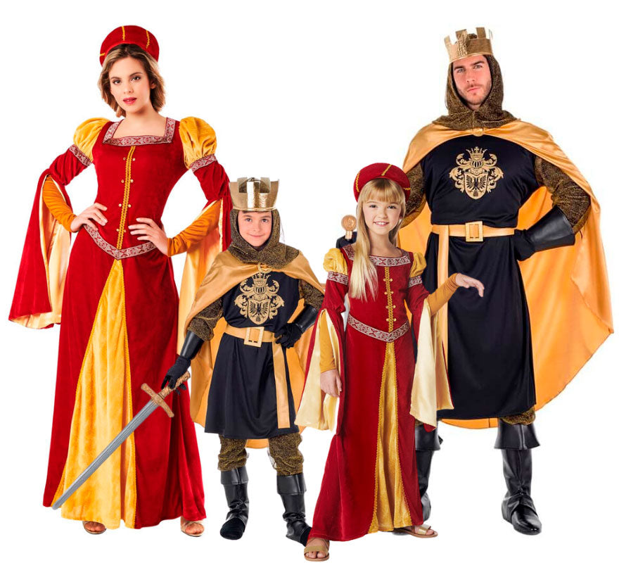 Gruppo di medievali dorati