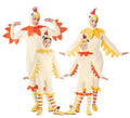 Grupo de pollos naranjas y amarillos