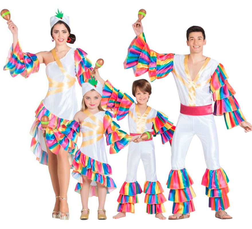 Gruppo multicolore di rumberos