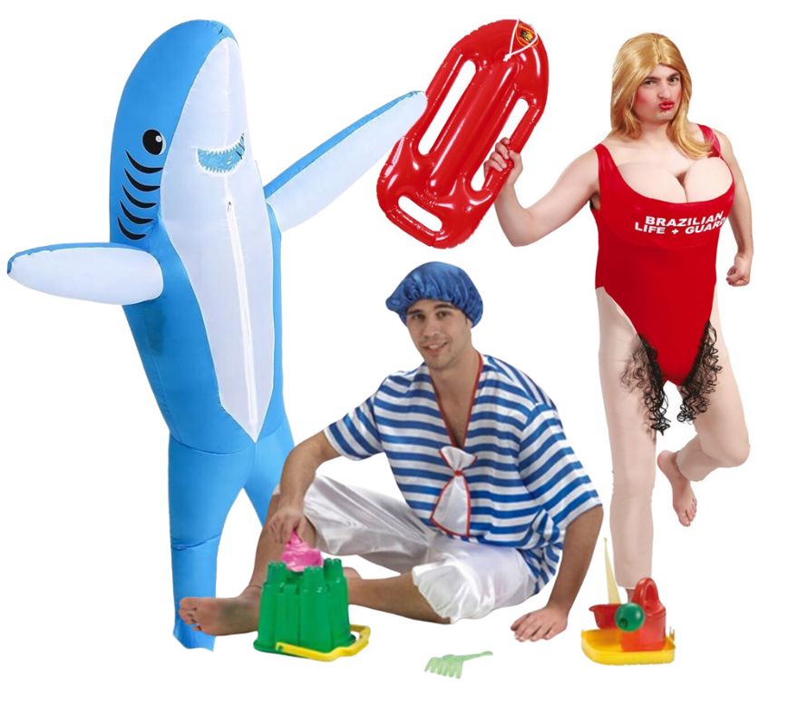 Gruppo di bagnini sulla spiaggia