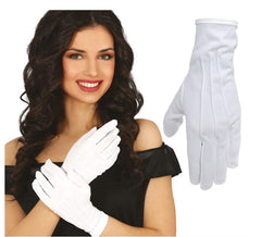 Guanto bianco con bottone adulto da 24 cm