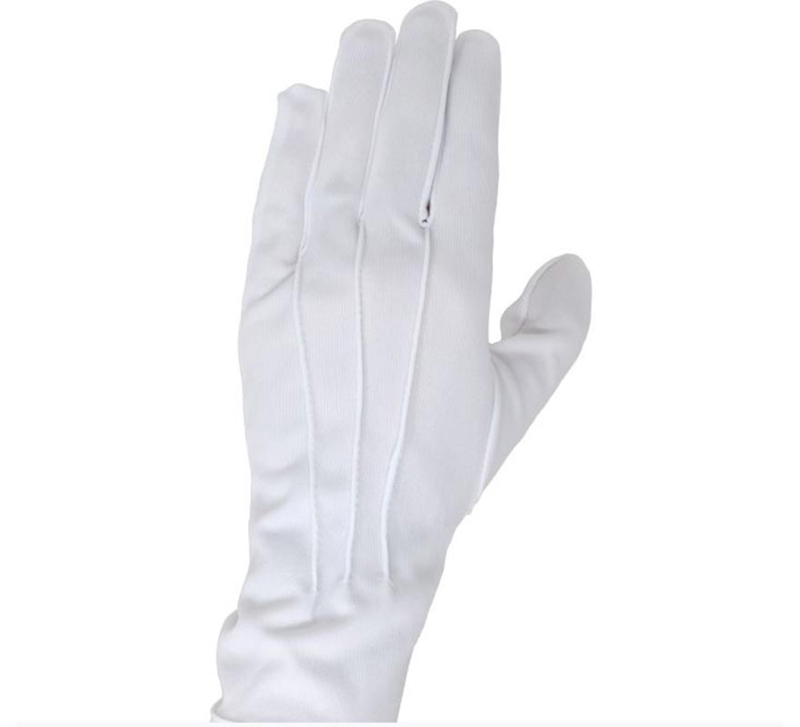 Guante blanco con Botón adulto de 24 cm