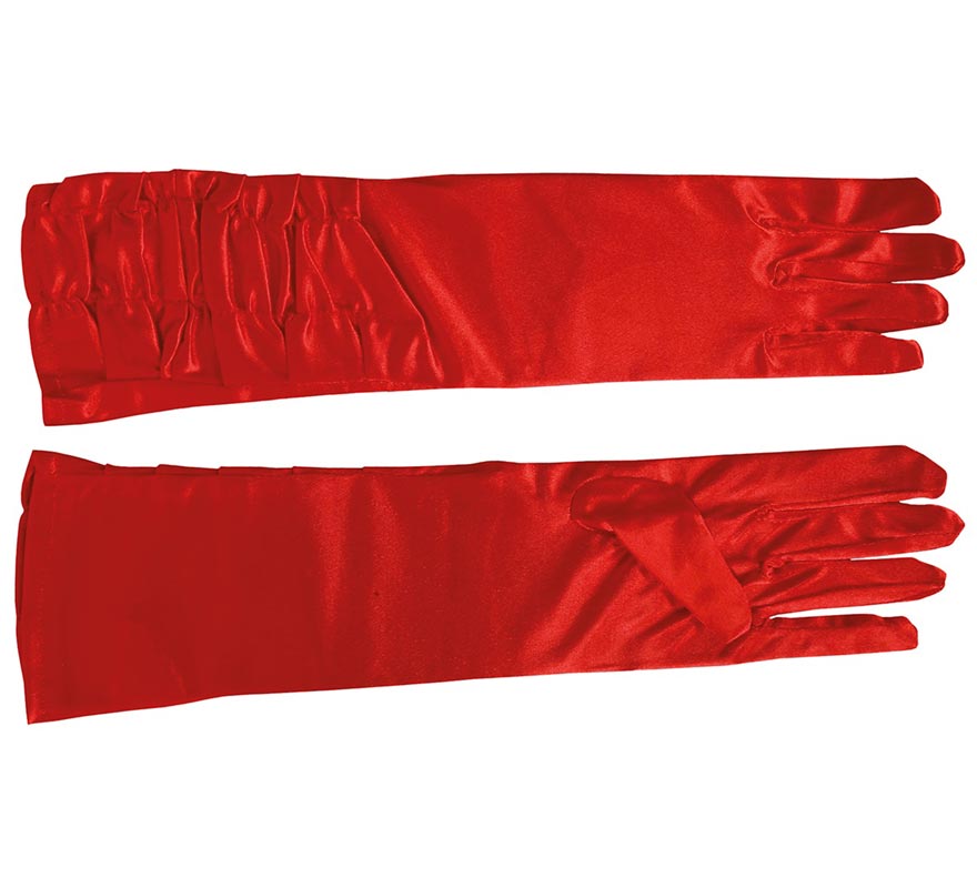Translation missing: es.Guantes arrugados rojos de 45 cm