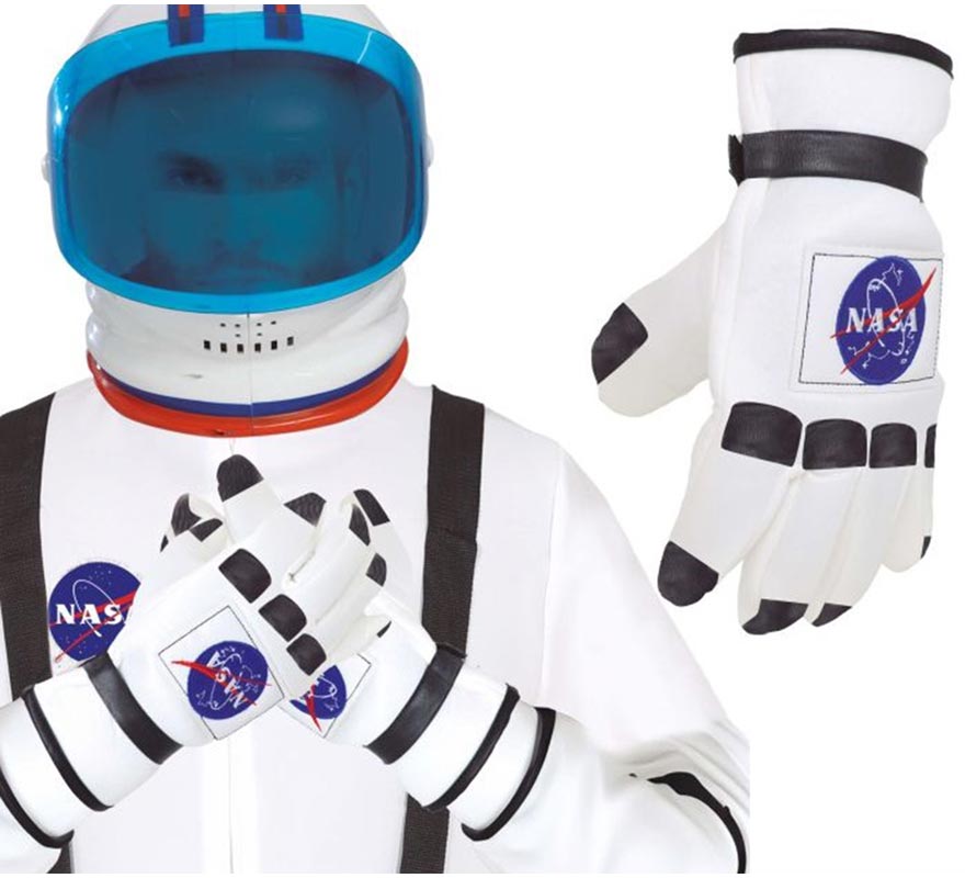 Translation missing: es.Guantes Astronauta blanco y negro Adulto