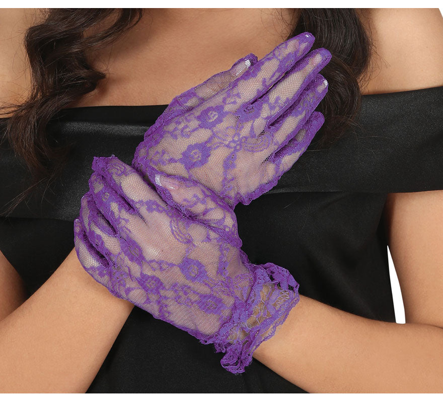 Translation missing: it.Guantes Calados Lila de 22 cm