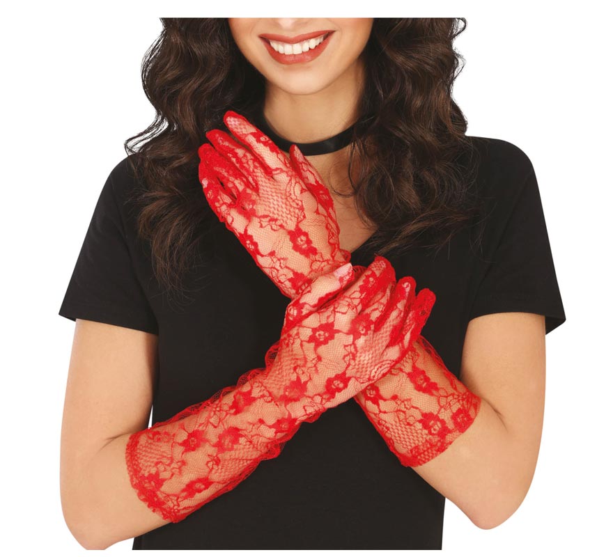 Translation missing: it.Guantes Calados Rojos de 38 cm