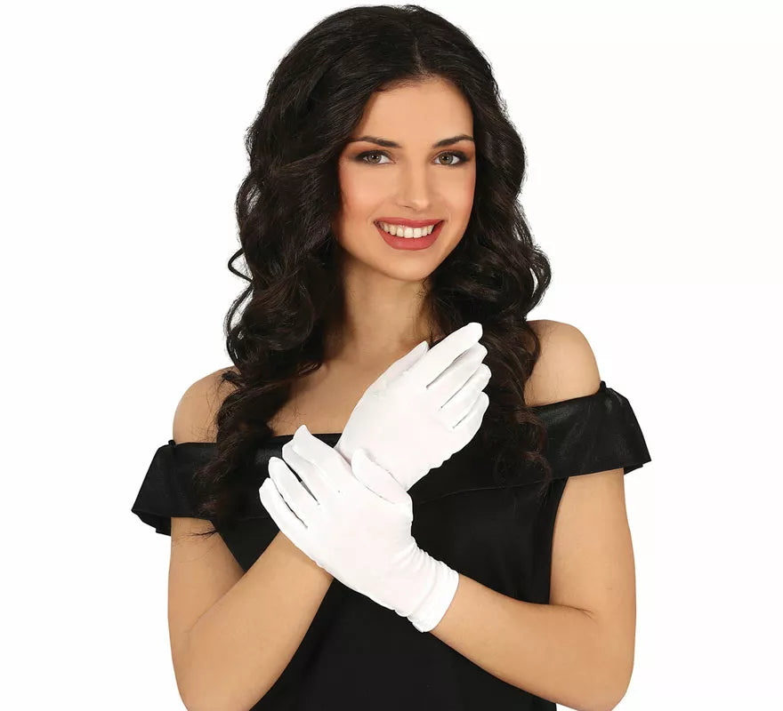 Translation missing: es.Guantes con Botón blancos de 24 cm