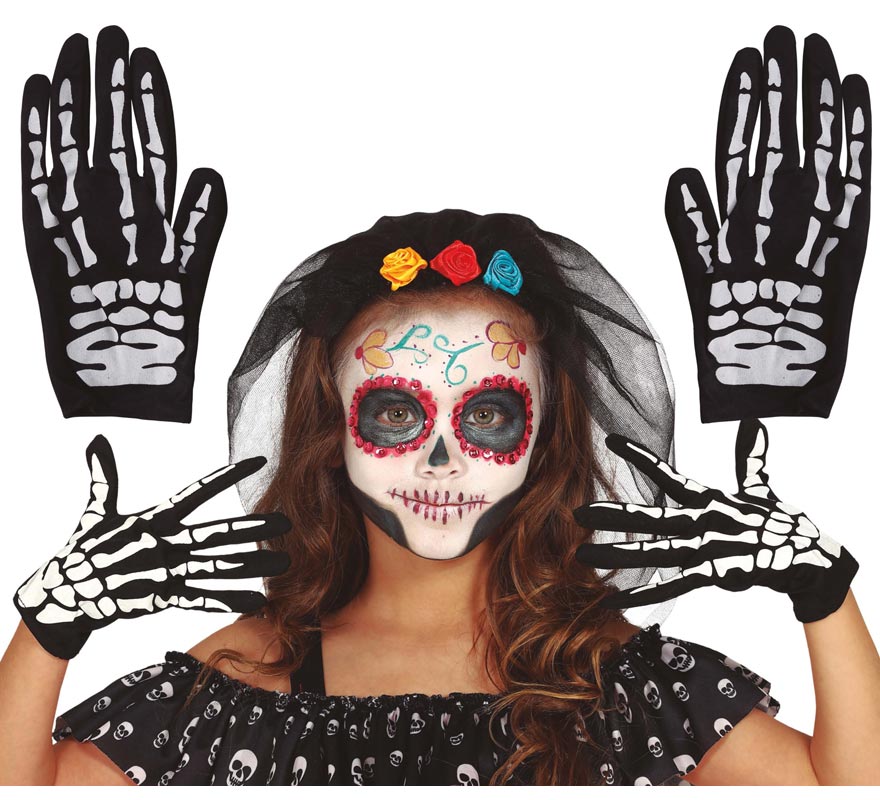 Translation missing: it.Guantes con Huesos de Esqueletos Infantiles