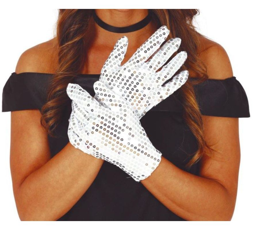 Translation missing: es.Guantes con Lentejuelas en varios colores de 22 cm