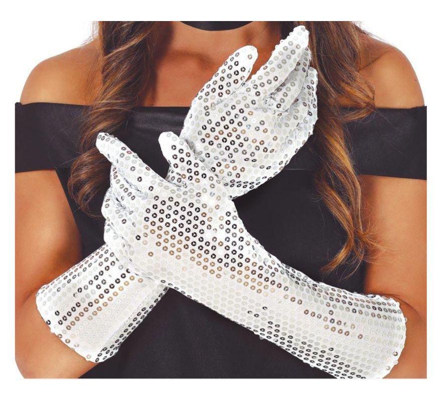Translation missing: it.Guantes con Lentejuelas en varios colores de 39 cm
