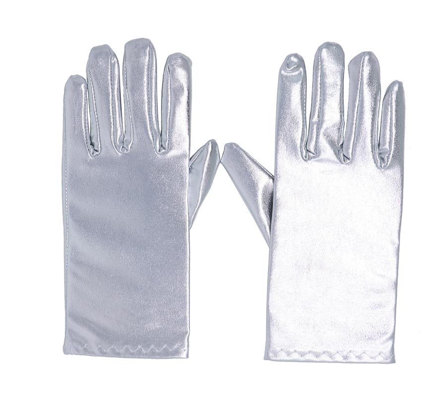 Translation missing: it.Guantes cortos color plata 22 cm