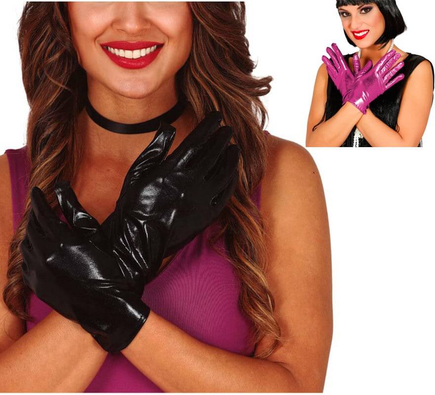 Translation missing: it.Guantes Cortos Metalizados en varios colores de 22 cm