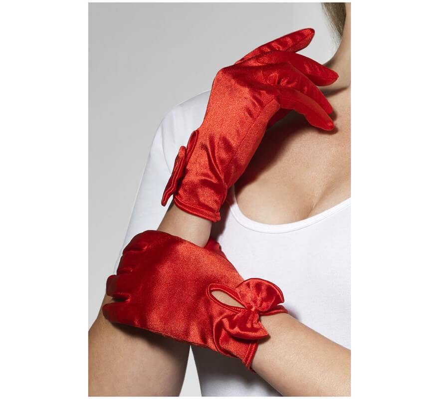 Translation missing: it.Guantes Cortos Rojos con Lazo