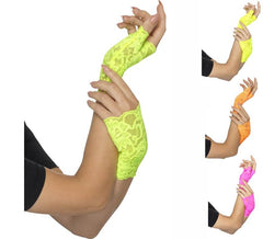Guanti in pizzo senza dita in vari colori