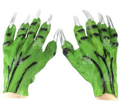 Guanti da mostro di gomma verde