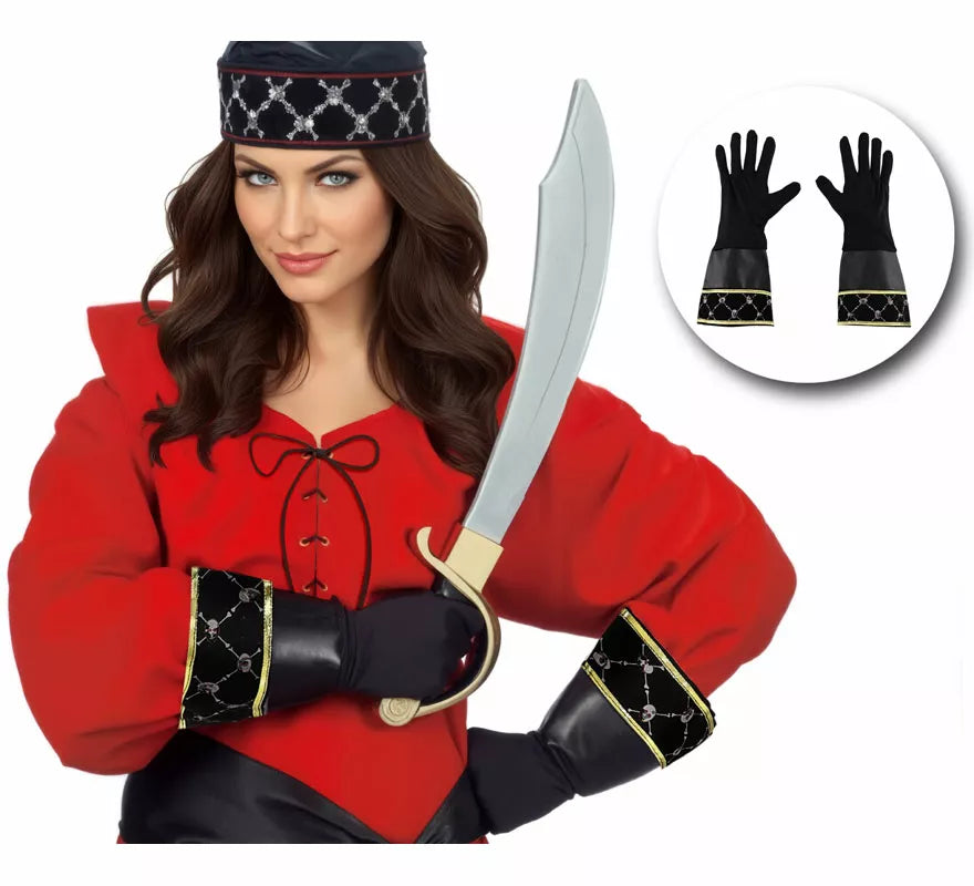 Translation missing: it.Guantes de Pirata Bucanero para adultos