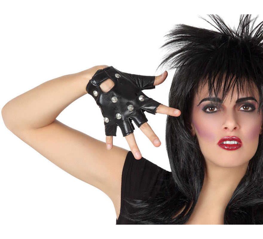 Translation missing: it.Guantes de Rockero Negro con Parches