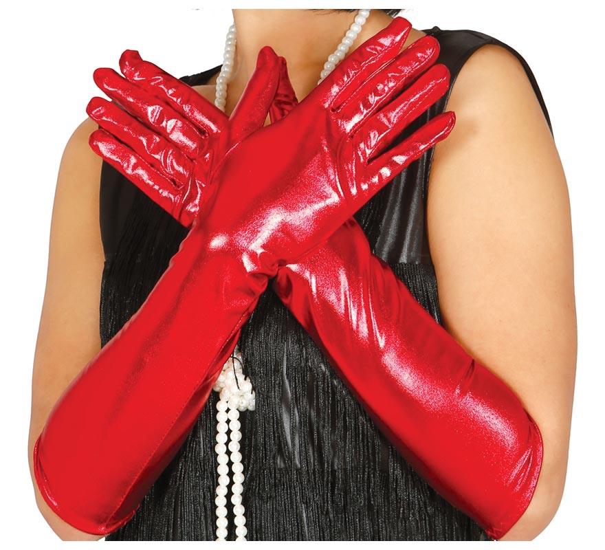 Translation missing: it.Guantes Largos color rojo 44 cm