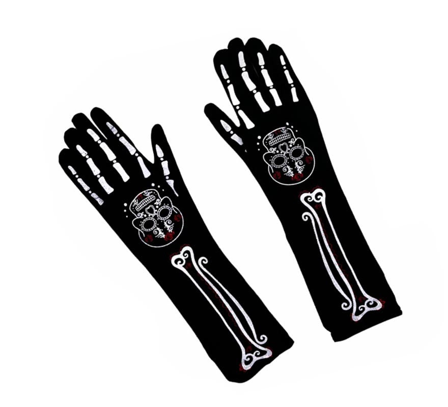Translation missing: it.Guantes Largos de Catrina huesos