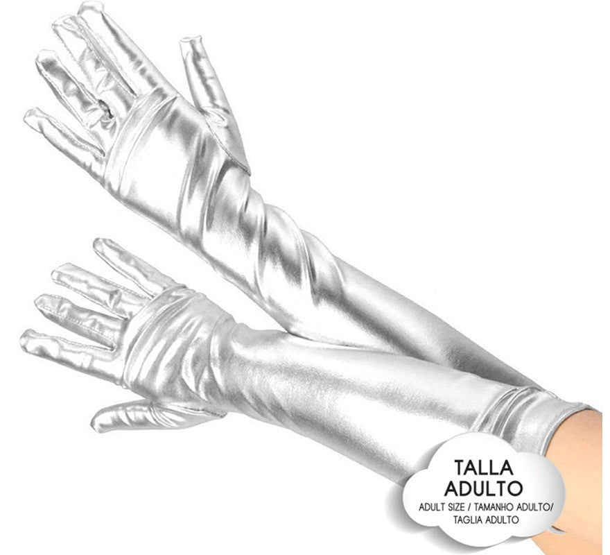Translation missing: es.Guantes Largos Metalizados para adultos en varios colores