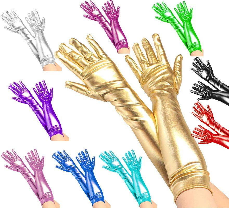 Translation missing: es.Guantes Largos Metalizados para adultos en varios colores