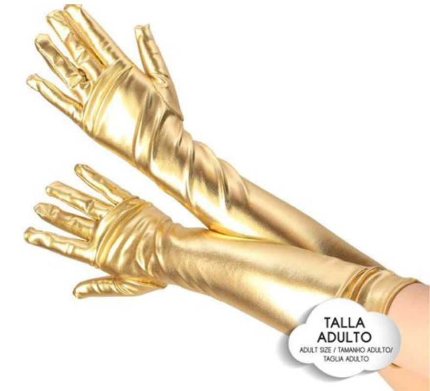 Translation missing: es.Guantes Largos Metalizados para adultos en varios colores