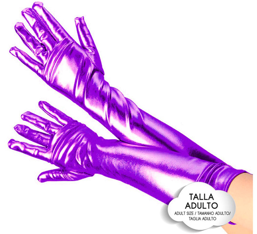 Translation missing: es.Guantes Largos Metalizados para adultos en varios colores