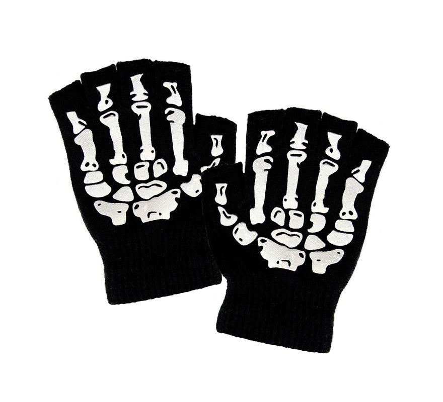Translation missing: it.Guantes Mitones de Esqueleto de Lana