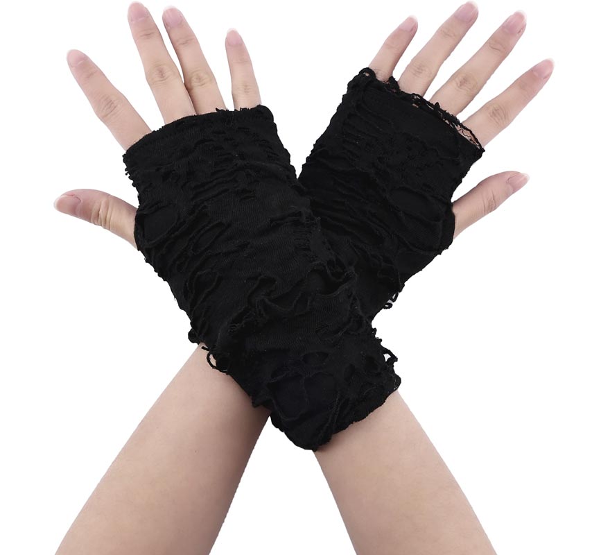 Translation missing: it.Guantes Rasgado negro sin dedos