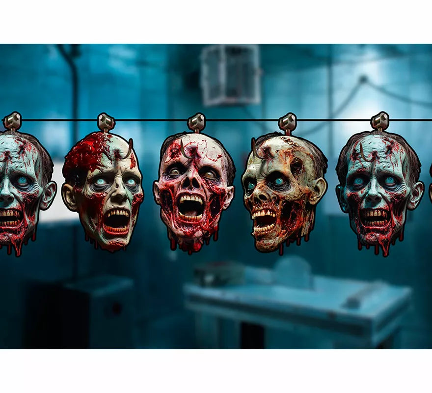 Translation missing: it.Guirnalda Cabeza Zombie Sangrienta de 300 cm 23x16 cm