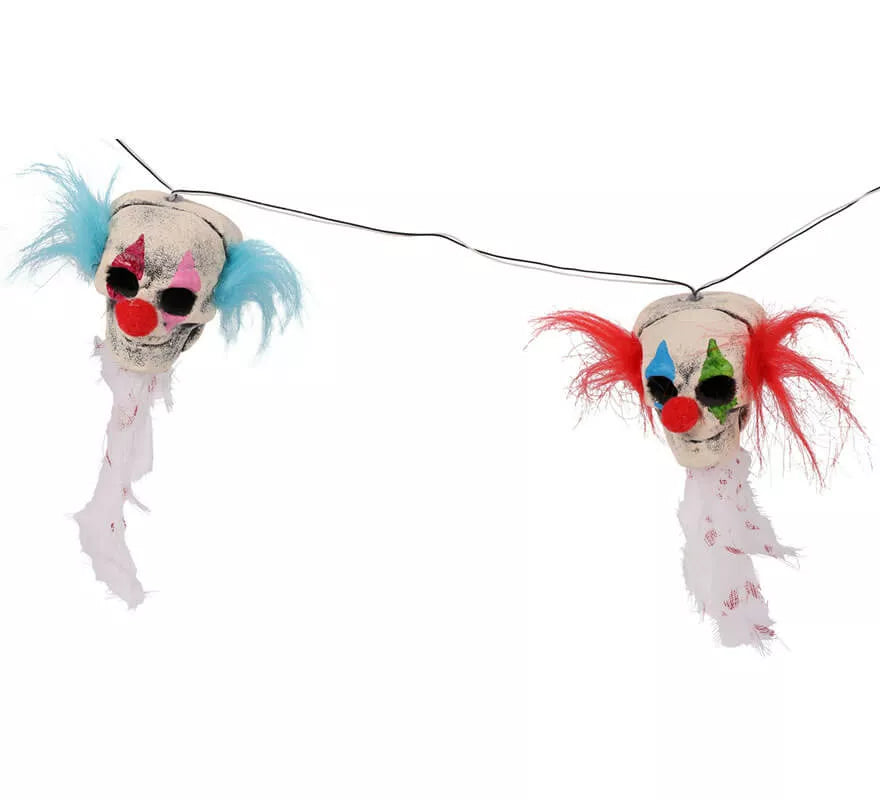 Translation missing: es.Guirnalda con 6 Cabezas de Payaso con luz de 180 cm