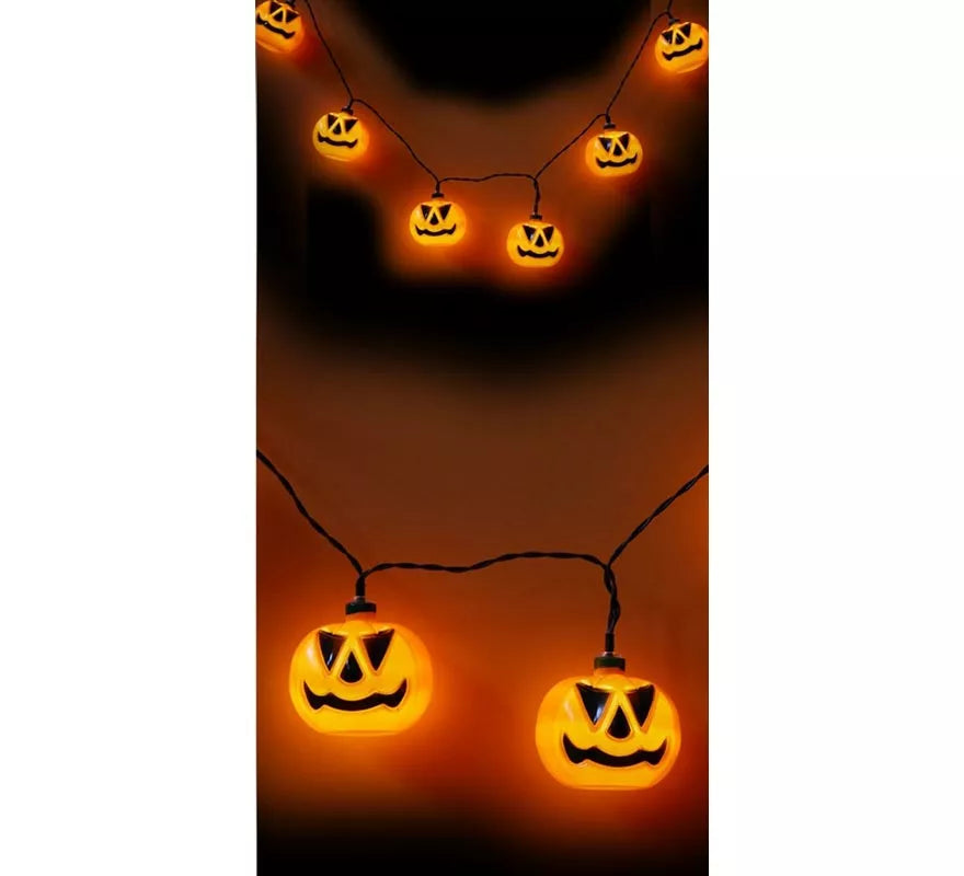 Translation missing: it.Guirnalda de 10 Calabazas iluminación LED de 150 cm