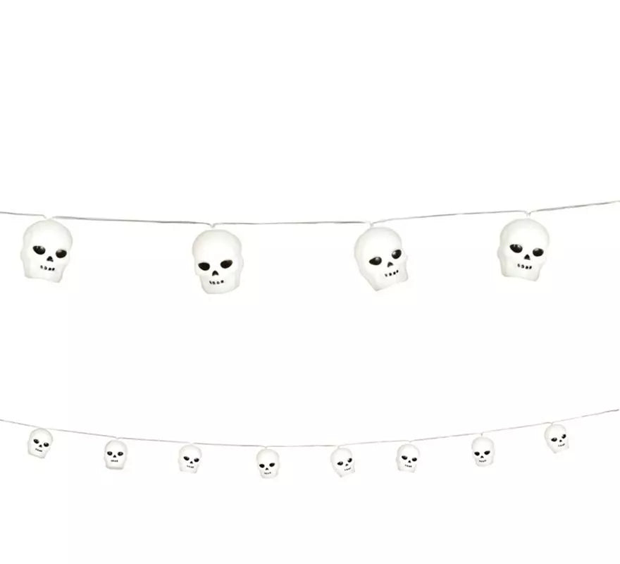 Translation missing: it.Guirnalda de 12 Calaveras con Luz 180 Cm