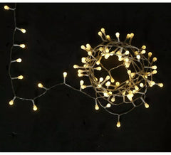 Ghirlanda di 50 Led Warm Ball 8 funzioni con batterie